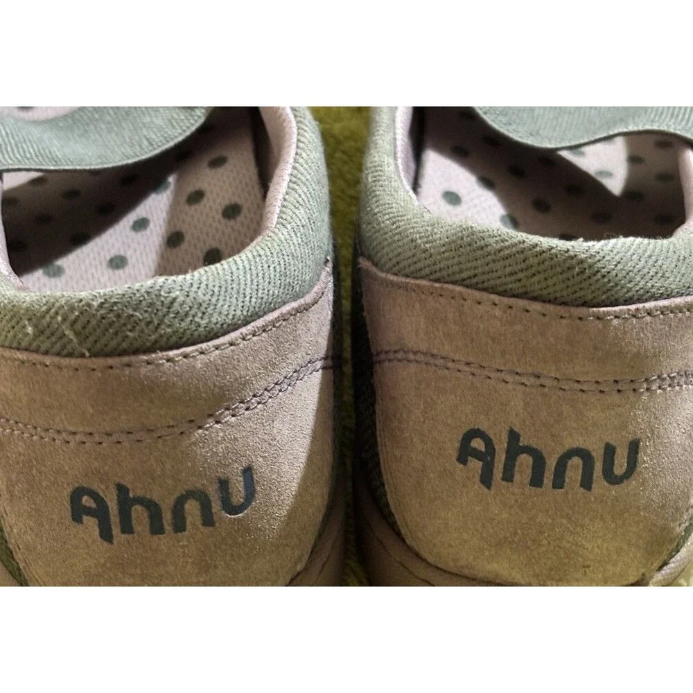 Ahnu by Teva Telegraph Women's Size 10 Mary Jane Flats Grey Pink Polka Dot Sport